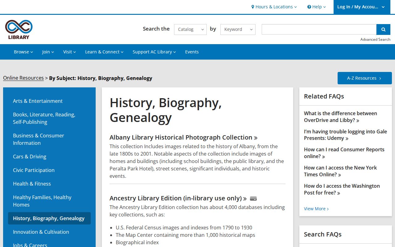 Union City people directories Alameda County Library genealogy resources